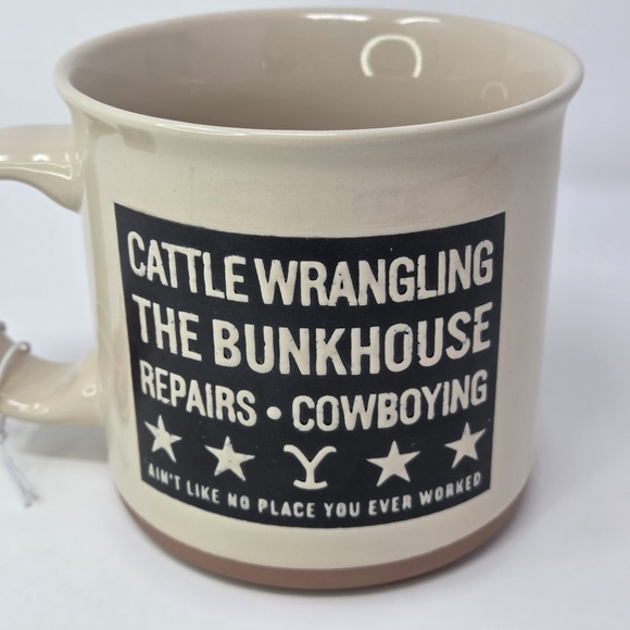 Yellowstone Bunkhouse Mug Dutton Ranch Cowboy Protect The Brand 20oz NWT - Picture 3 of 8